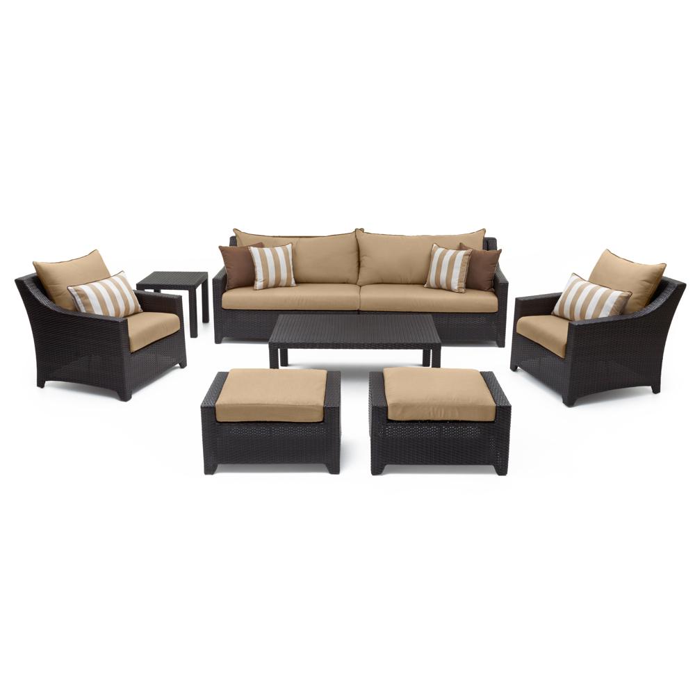 Deco™ 8 Piece Sunbrella® Outdoor Sofa & Club Chair Set - Maxim Beige