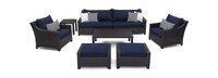Deco™ 8 Piece Sunbrella® Outdoor Sofa & Club Chair Set - Navy Blue