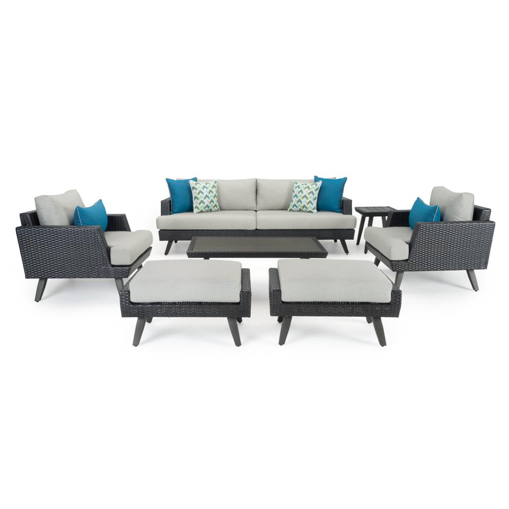 Portofino® Casual 7 Piece Sunbrella® Outdoor Seating Set - Dove Gray
