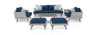 Portofino® Casual 7 Piece Sunbrella® Outdoor Seating Set - Laguna Blue