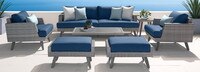 Portofino® Casual 7 Piece Sunbrella® Outdoor Seating Set - Laguna Blue