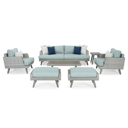 7 Piece Seating Set Spa Blue, Portofino Outdoor Furniture Covers