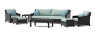 Deco™ 8 Piece Sunbrella® Outdoor Sofa & Club Chair Set - Spa Blue