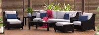 Deco™ 8 Piece Sunbrella® Outdoor Sofa & Club Chair Set - Tikka Orange