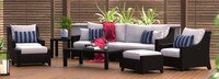 Deco™ 8 Piece Sunbrella® Outdoor Sofa & Club Chair Set - Tikka Orange