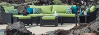 Deco™ 8 Piece Sunbrella® Outdoor Sofa & Club Chair Set - Tikka Orange