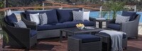 Deco™ 8 Piece Sunbrella® Outdoor Sofa & Club Chair Set - Tikka Orange