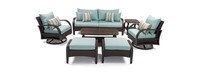 Barcelo™ 7 Piece Motion Club Deep Seating Set - Bliss Blue