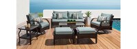 Barcelo™ 7 Piece Motion Club Deep Seating Set - Bliss Blue