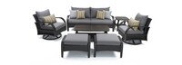 Barcelo™ 7 Piece Outdoor Patio Motion Club Deep Seating Set - Charcoal Gray