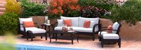 Barcelo™ 7 Piece Outdoor Patio Motion Club Deep Seating Set - Cast Coral