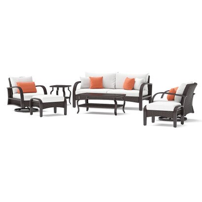 Barcelo™ 7 Piece Outdoor Patio Motion Club Deep Seating Set - Cast Coral