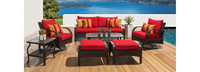 Barcelo™ 7 Piece Sunbrella® Outdoor Motion Club Seating Set - Spa Blue