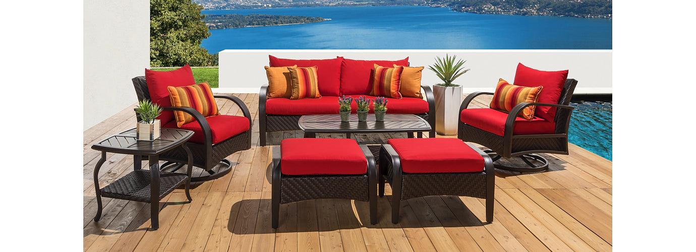 Barcelo Outdoor Patio Motion Club Deep Seating Set - Thumbnail 5