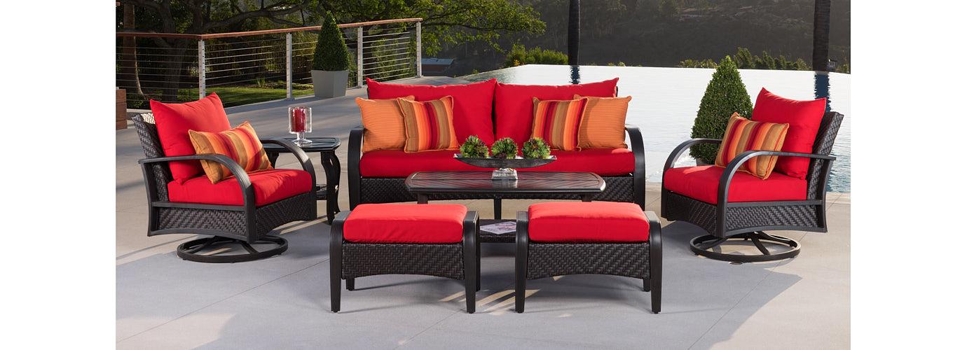 Barcelo Outdoor Patio Motion Club Deep Seating Set - Thumbnail 4