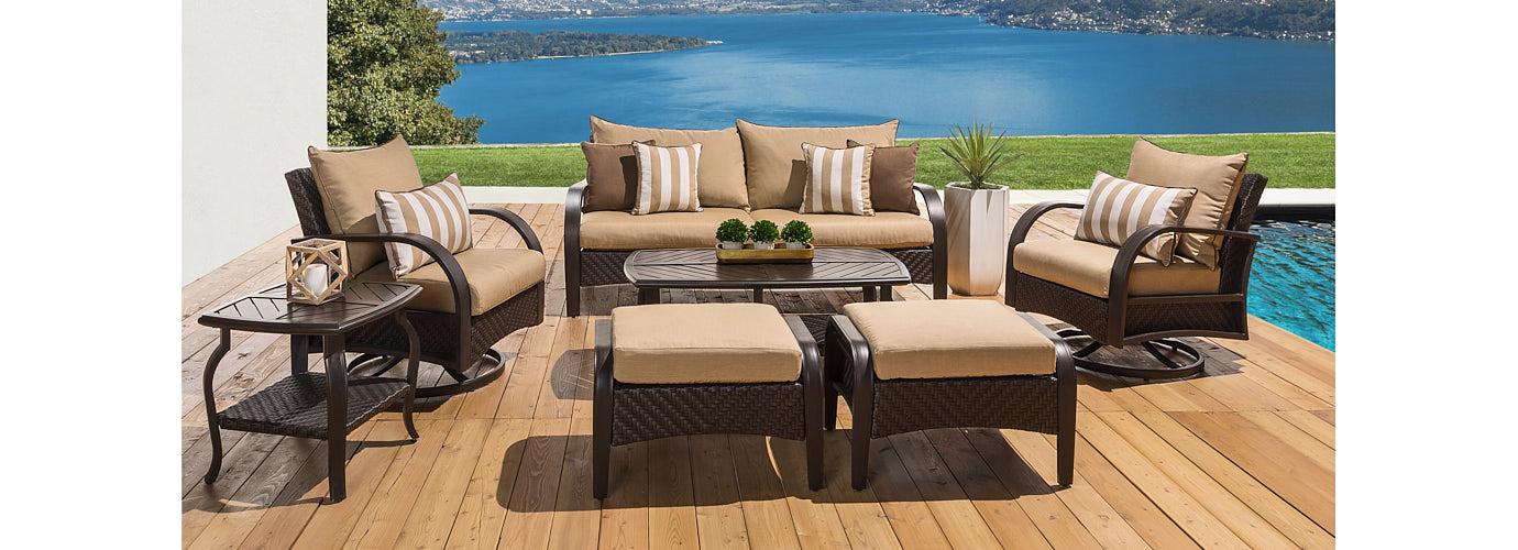 Barcelo Outdoor Patio Motion Club Deep Seating Set - Thumbnail 2