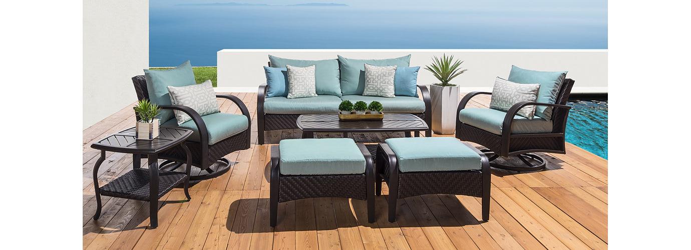 Barcelo Outdoor Patio Motion Club Deep Seating Set - Thumbnail 3