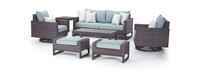 Milea™ 7 Piece Sunbrella® Outdoor Motion Seating Set - Mist Blue