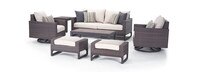 Milea™ 7 Piece Sunbrella® Outdoor Motion Seating Set - Natural Beige