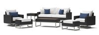 Milo™ Espresso 7 Piece Sunbrella® Outdoor Motion Deep Seating Set - Bliss Ink