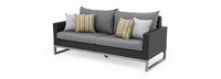Milo™ Espresso 7 Piece Sunbrella® Outdoor Motion Deep Seating Set - Charcoal Gray