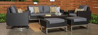 Milo™ Espresso 7 Piece Sunbrella® Outdoor Motion Deep Seating Set - Charcoal Gray
