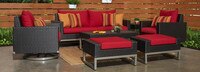 Milo™ Espresso 7 Piece Sunbrella® Outdoor Motion Deep Seating Set - Charcoal Gray