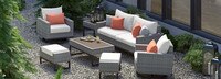 Milo™ Gray 7 Piece Motion Deep Seating Set - Cast Coral