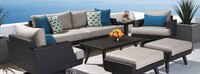 Portofino® Casual 7 Piece Sunbrella® Outdoor Motion Seating Set - Dove Gray