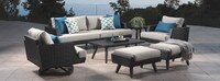 Portofino® Casual 7 Piece Sunbrella® Outdoor Motion Seating Set - Dove Gray