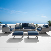Portofino® Casual 7 Piece Motion Seating Set - Laguna Blue