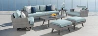 Portofino® Casual 7 Piece Sunbrella® Outdoor Motion Seating Set - Spa Blue