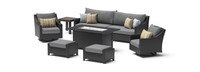 Deco 8 Piece Sunbrella® Outdoor Motion Fire Set - Charcoal Gray