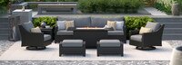 Deco 8 Piece Sunbrella® Outdoor Motion Fire Set - Charcoal Gray