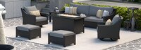 Deco 8 Piece Sunbrella® Outdoor Motion Fire Set - Charcoal Gray