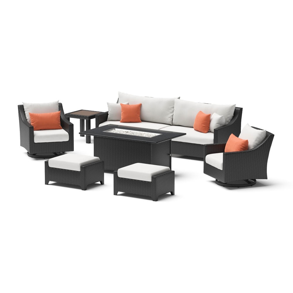 Deco 8 Piece Sunbrella® Outdoor Motion Fire Set - Cast Coral