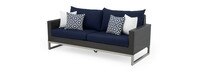Milo™ Espresso 7 Piece Sunbrella® Outdoor Motion Fire Set - Navy Blue