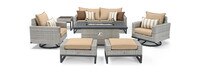 Milo™ Gray 7 Piece Motion Fire Set - Maxim Beige