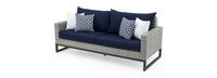 Milo™ Gray 7 Piece Sunbrella® Outdoor Motion Fire Set - Navy Blue