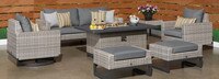Milo™ Gray 7 Piece Motion Fire Set - Sunset Red