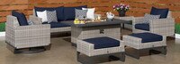 Milo™ Gray 7 Piece Motion Fire Set - Sunset Red