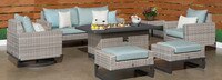 Milo™ Gray 7 Piece Motion Fire Set - Sunset Red