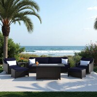 Deco 8 Piece Sunbrella Outdoor Motion Fire Set