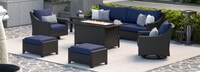 Deco 8 Piece Sunbrella® Outdoor Motion Fire Set - Navy Blue