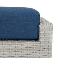 Portofino® Casual 7 Piece Sunbrella® Outdoor Motion Fire Seating Set - Laguna Blue