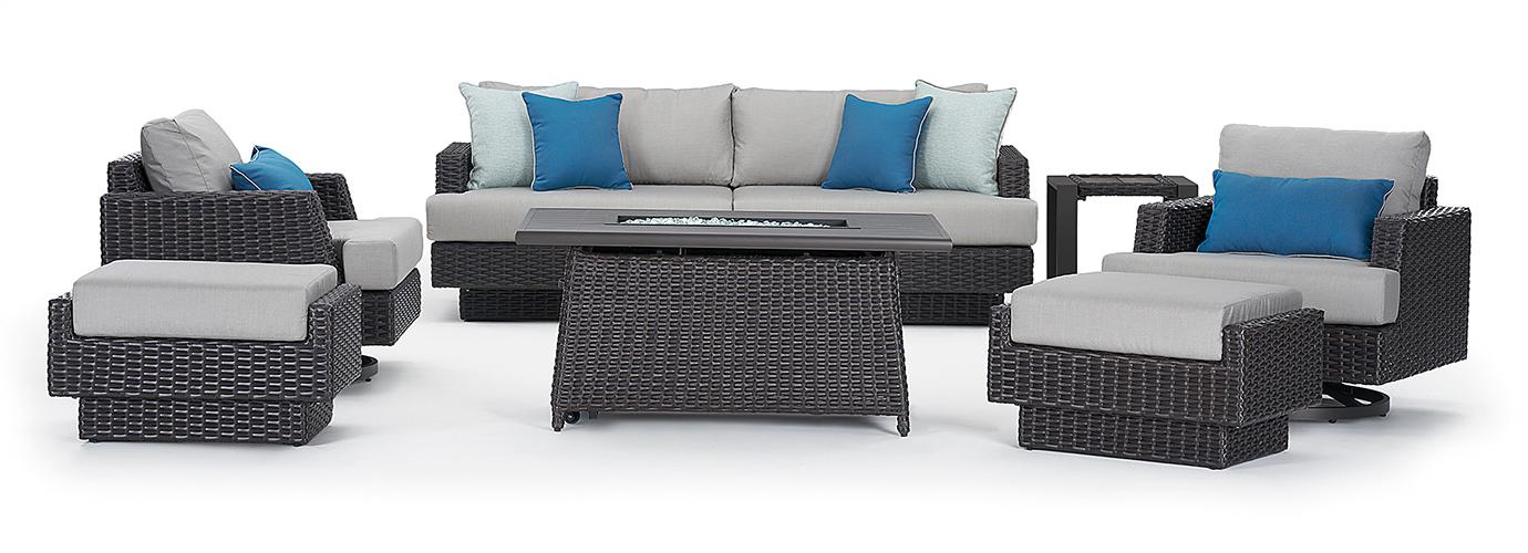 Portofino Repose 7 Piece Motion Seating Set - Thumbnail 5