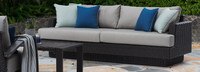 Portofino® Repose 7 Piece Sunbrella® Outdoor Motion Fire Seating Set - Dove