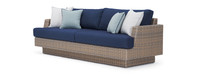 Portofino® Repose 7 Piece Sunbrella® Outdoor Motion Fire Seating Set - Laguna Blue