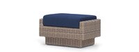 Portofino® Repose 7 Piece Sunbrella® Outdoor Motion Fire Seating Set - Laguna Blue
