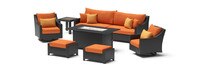 Deco™ 8 Piece Sunbrella Outdoor Motion Fire Set - Tikka Orange